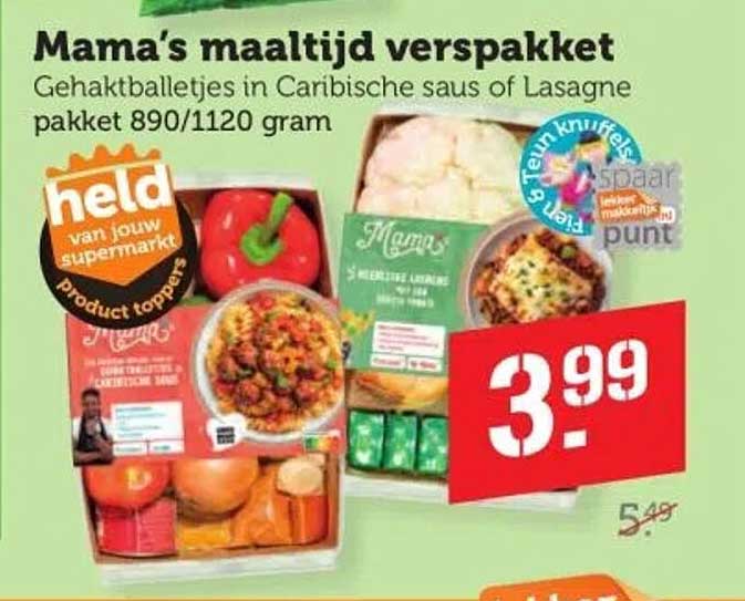 Mama's maaltijd verspakket