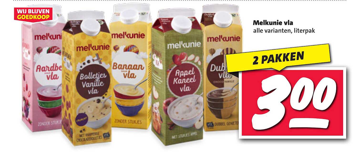 Melkunie vla alle varianten, literpak