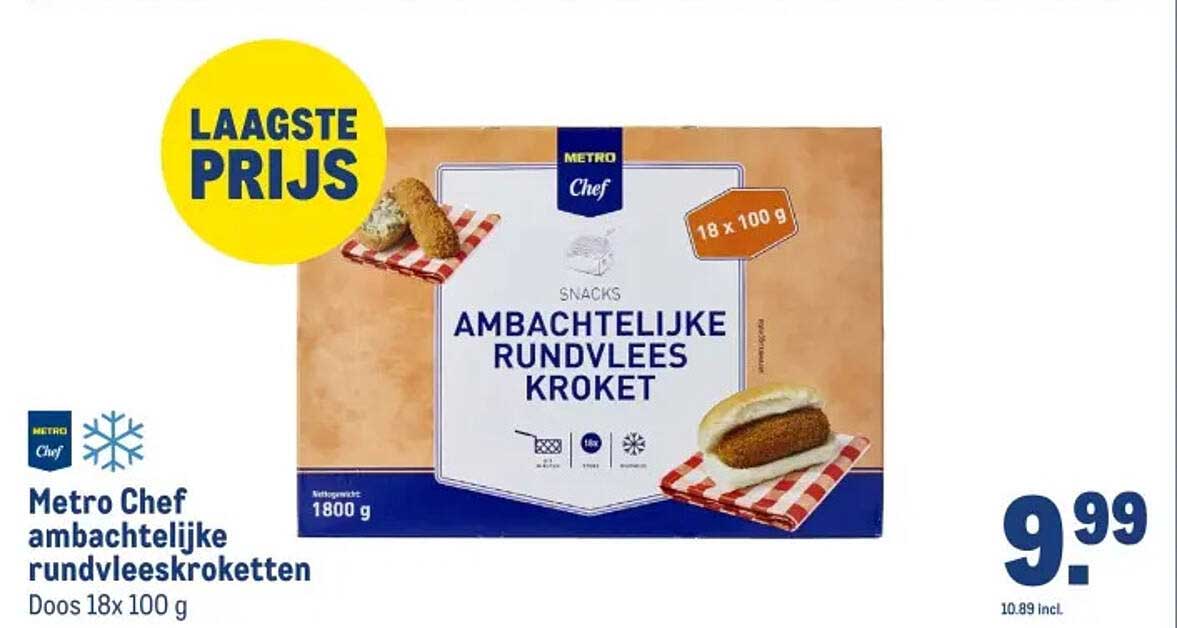 Metro Chef ambachtelijke rundvleeskroketten