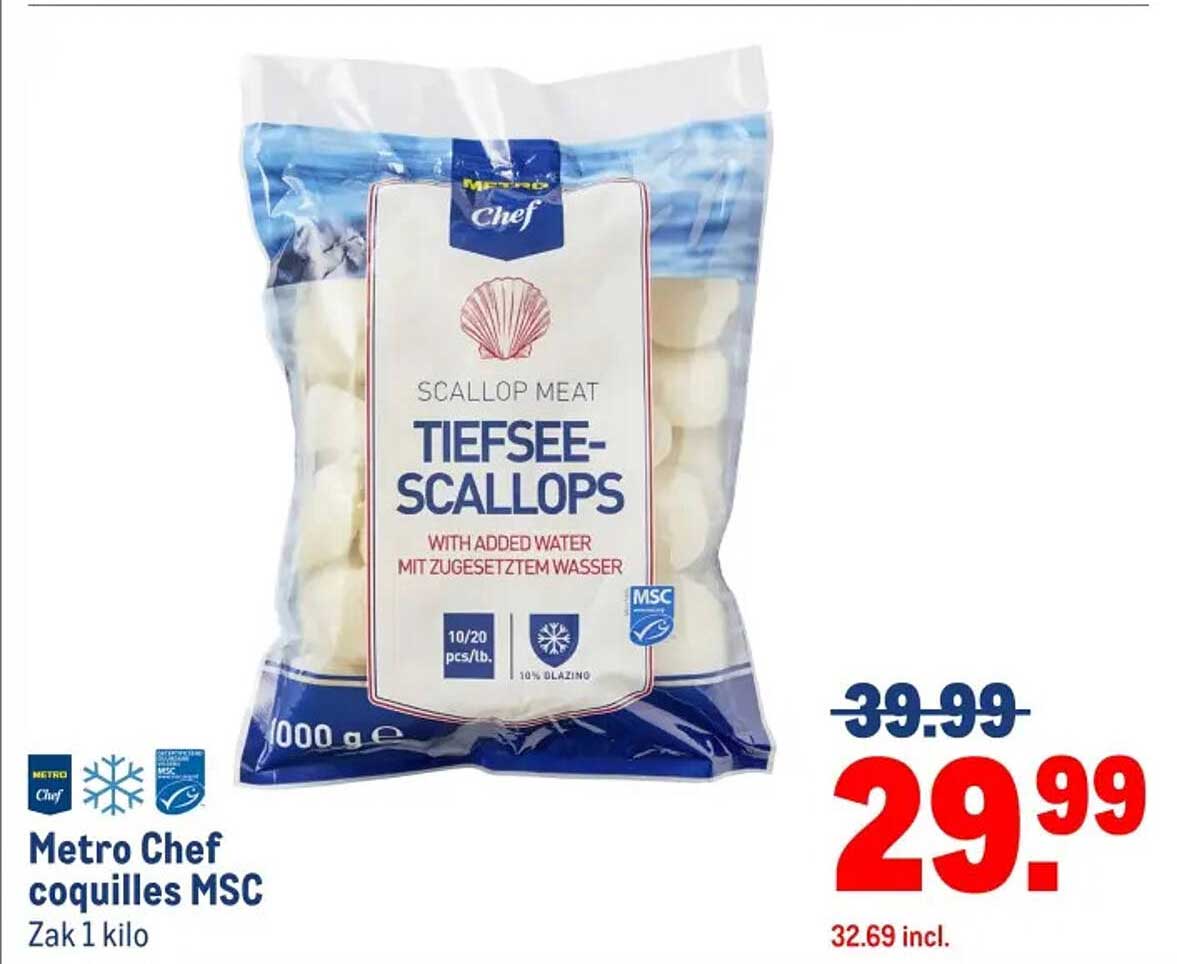 Metro Chef coquilla's MSC Zak 1 kilo
