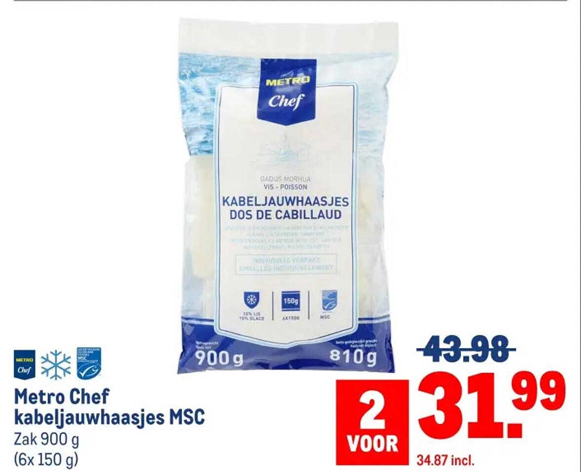 Metro Chef kabeljauwhaasjes MSC