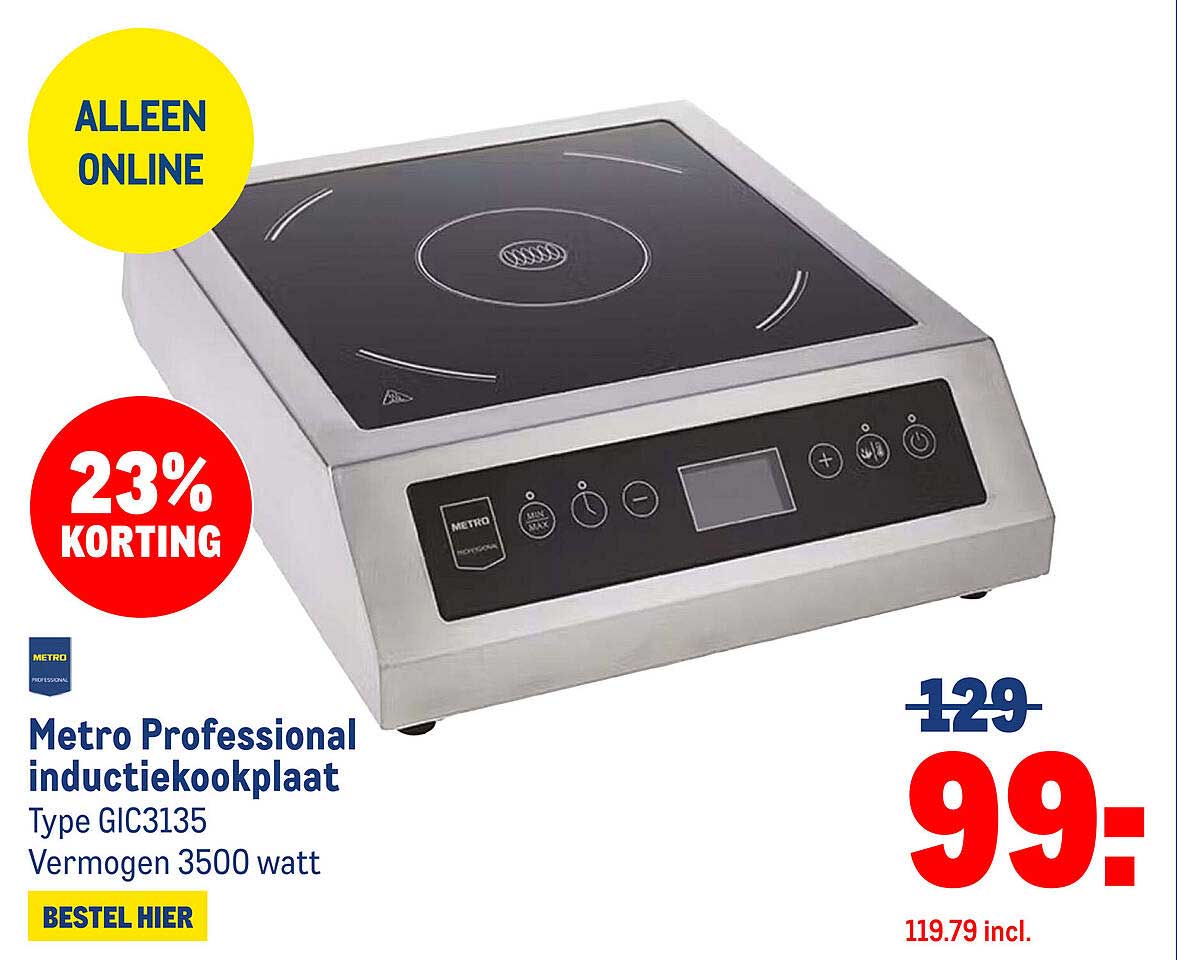 Metro Professional inductiekookplaat
