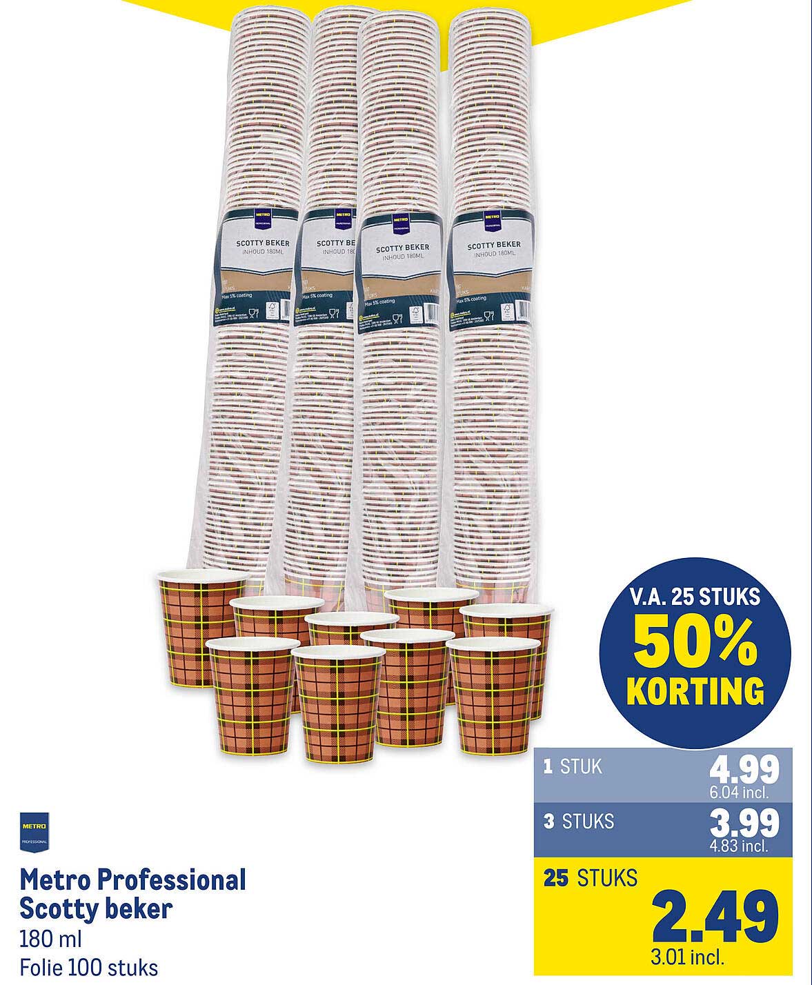 Metro Professional Scotty beker