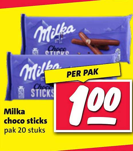 Milka choco sticks pak 20 stuks