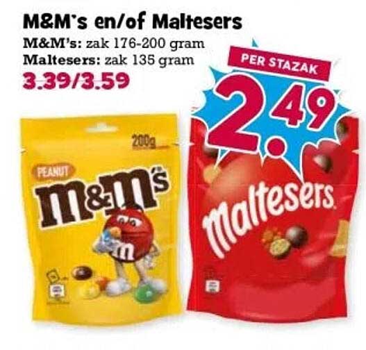 M&M's en/of Maltesers