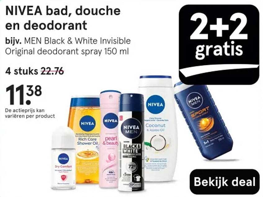 NIVEA bad, douche en deodorant