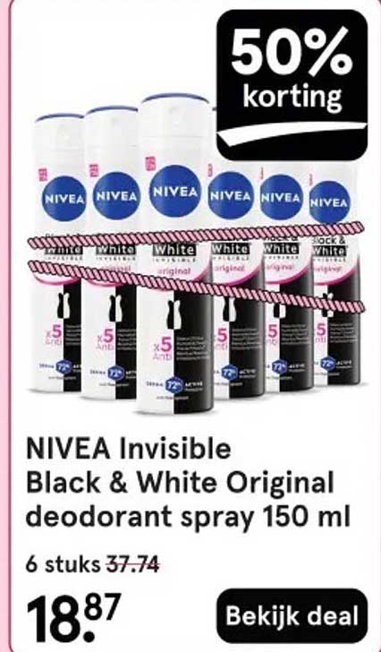 NIVEA Invisible Black & White Original deodorant spray 150 ml