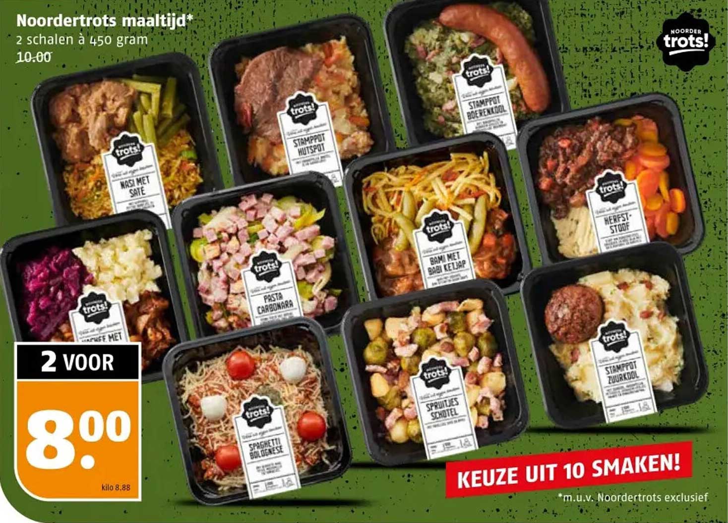 NoorderTrots maaltijd* 2 schalen à 450 gram