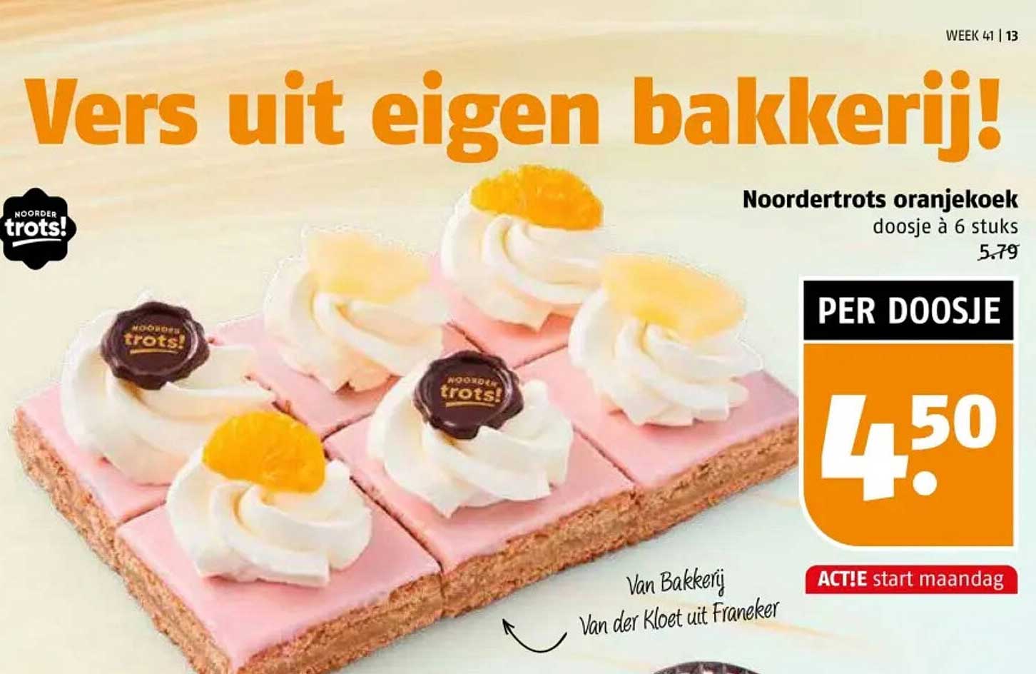 Noordertrots oranjekoek doosje à 6 stuks