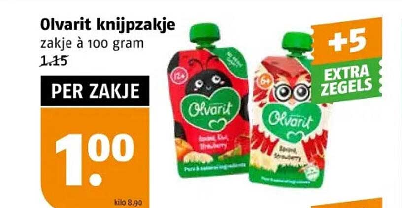 Olvarit knijpzakje zakje à 100 gram