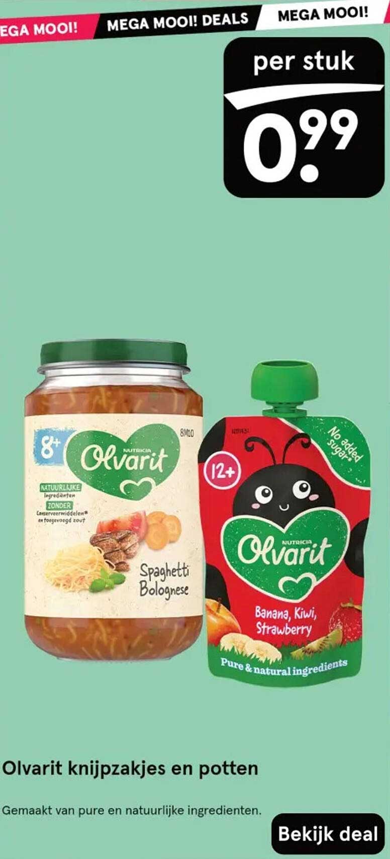 Olvarit knijpzakjes en potten