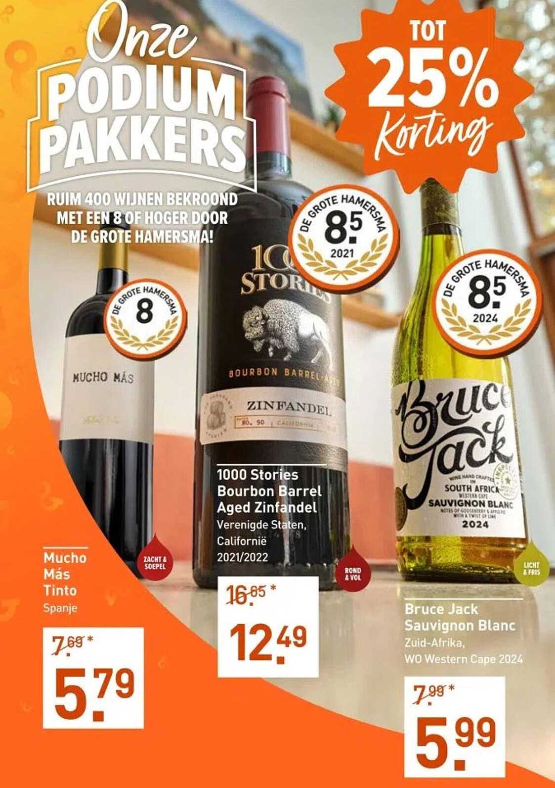 Onze Podium Pakkers - Tot 25% korting op geselecteerde wijnen!