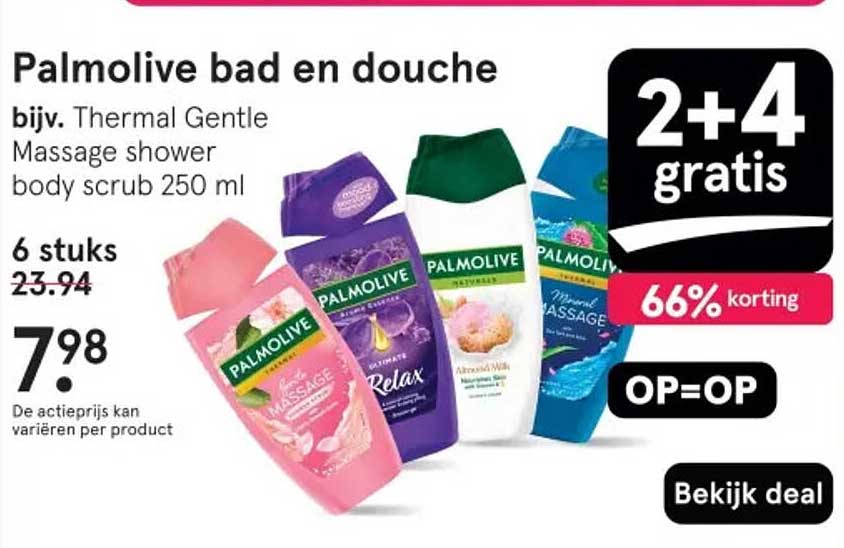Palmolive bad en douche bijv. Thermal Gentle Massage shower body scrub 250 ml