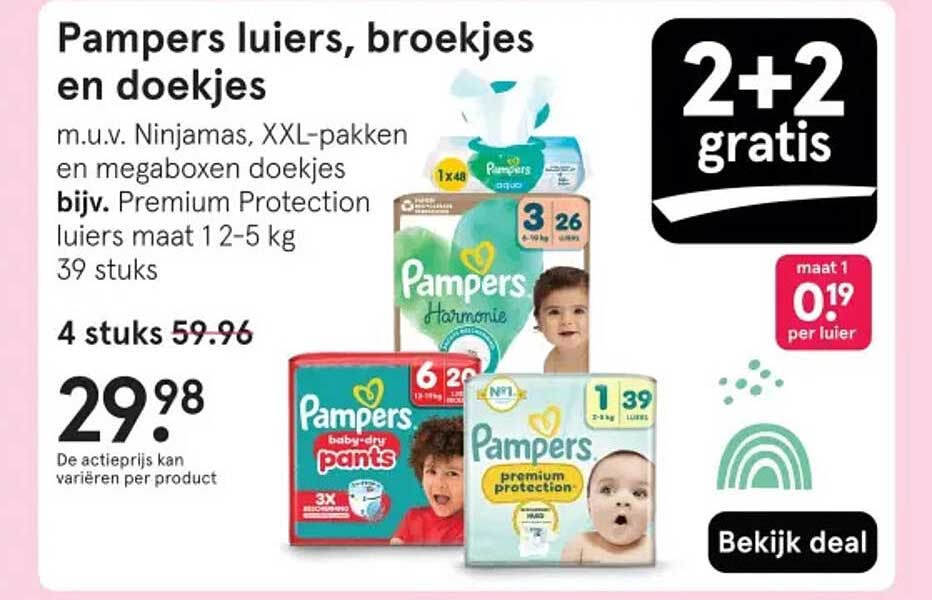 Pampers luier, broeken en doekjes