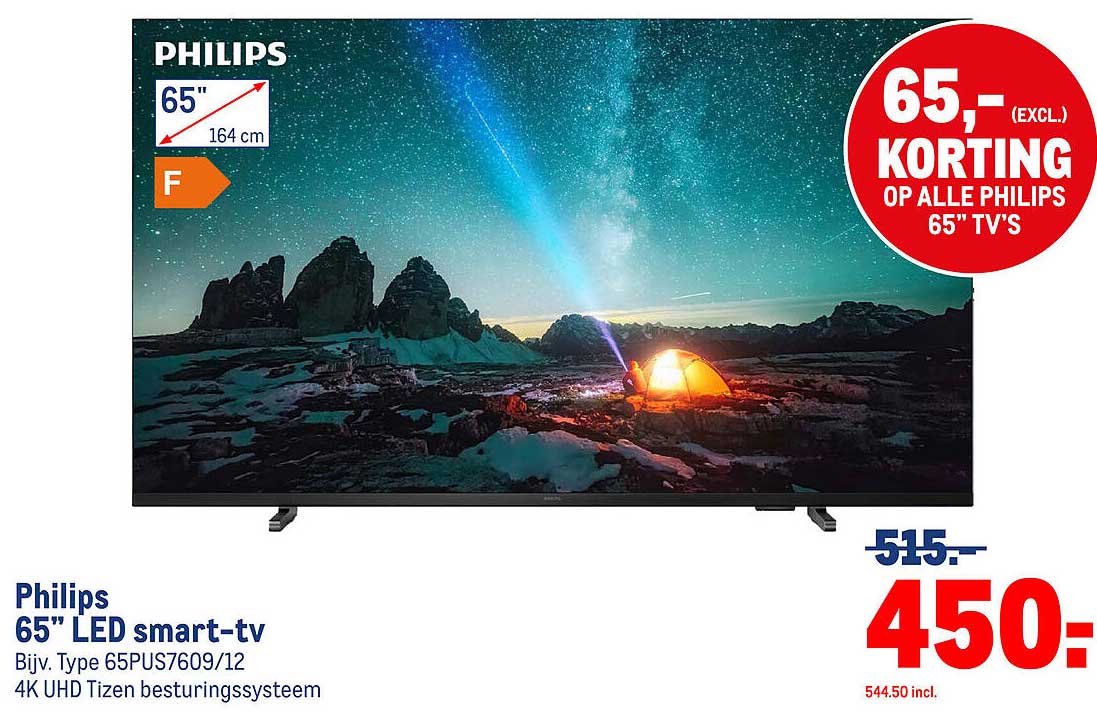 Philips 65" LED smart-tv