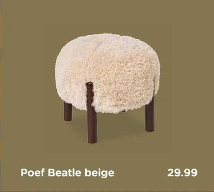 Poef Beatle beige
