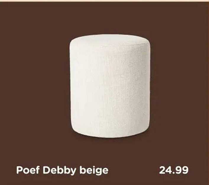 Poef Debby beige
