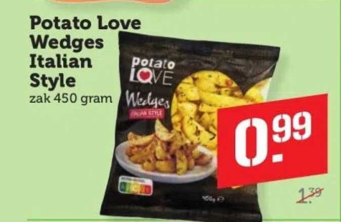 Potato Love Wedges Italian Style zak 450 gram