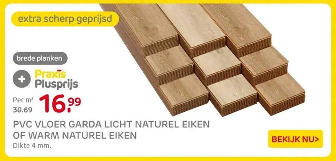 PVC VLOER GARDA LICHT NATUUR EIKEN OF WARM NATUUR EIKEN
