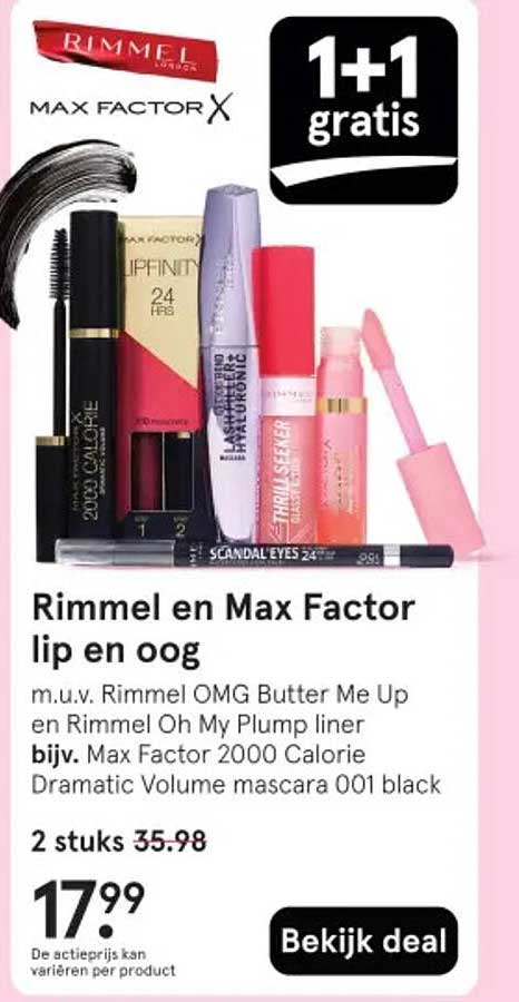 Rimmel en Max Factor lip en oog