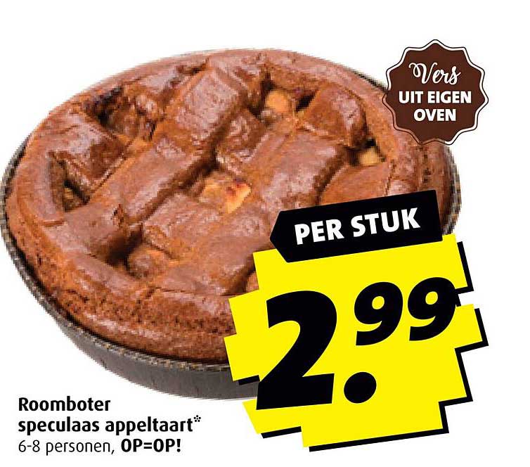 Roomboter speculaas appeltaart* 6-8 personen, OP=OP!