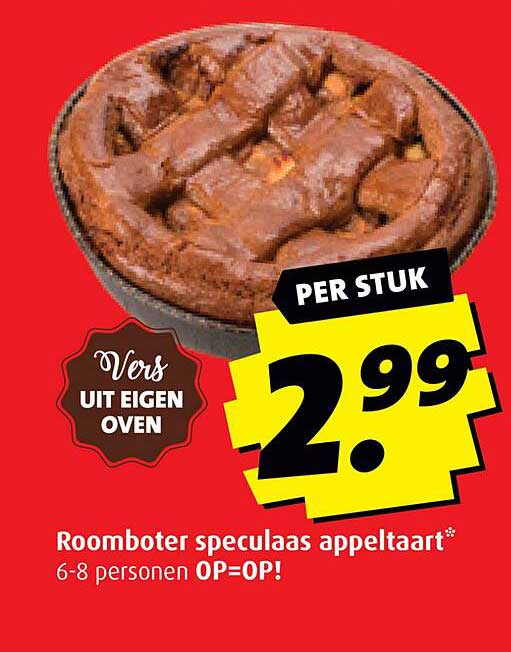 Roomboter speculaas appeltaart* 6-8 personen OP=OP!