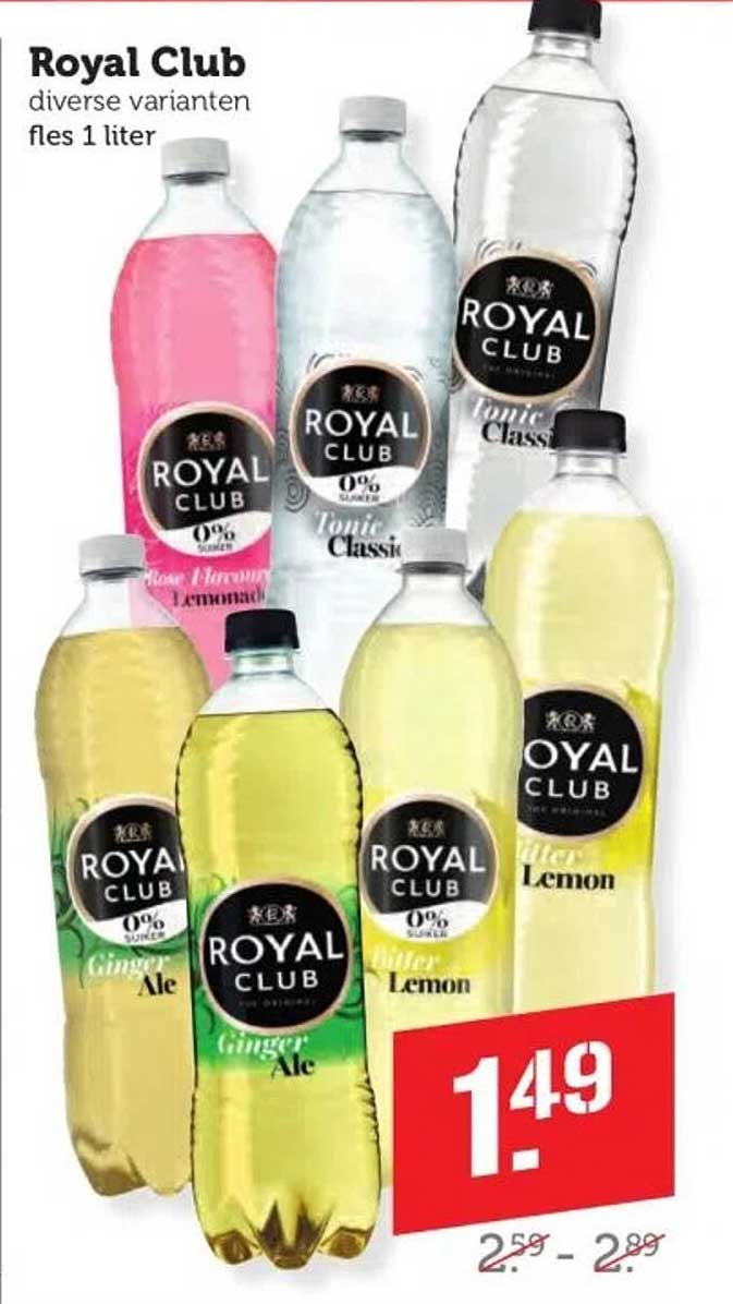 Royal Club diverse varianten fles 1 liter