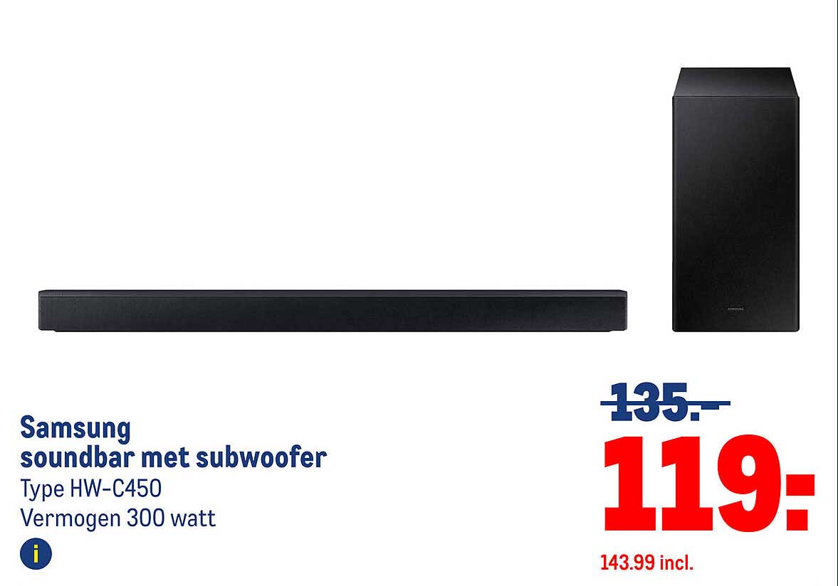 Samsung soundbar met subwoofer