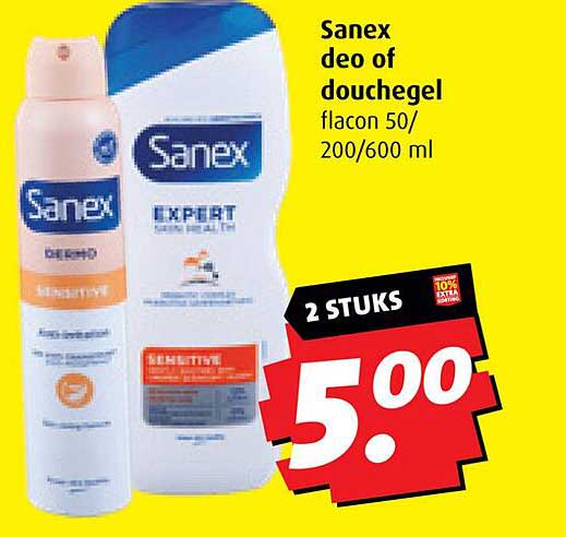 Sanex deo of douchegel flacon 50/200/600 ml