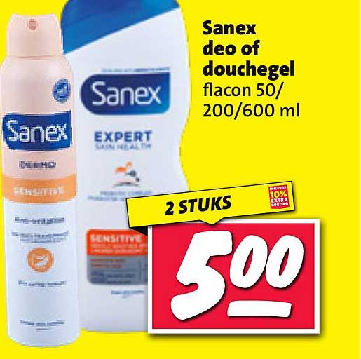 Sanex deo of douchegel flacon 50/200/600 ml