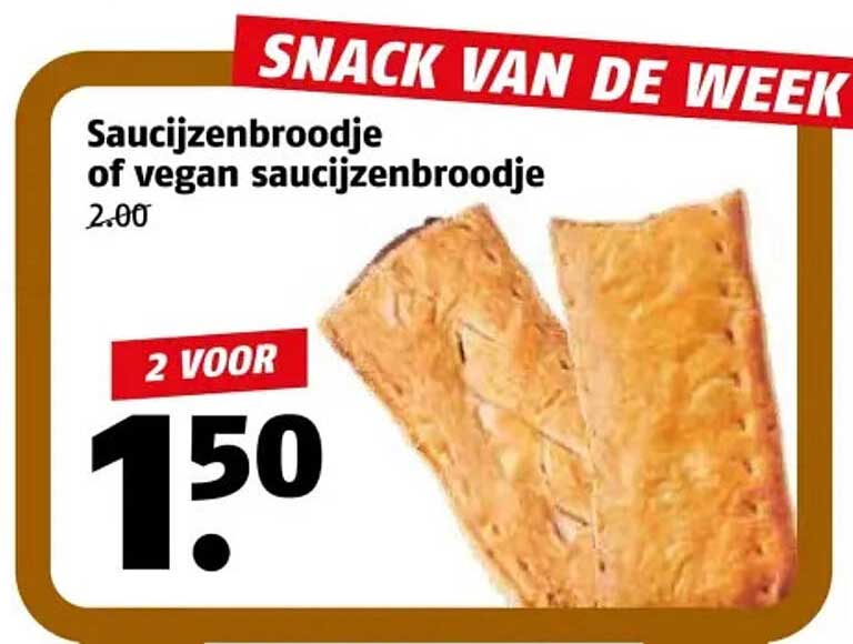 Saucijzenbroodje of vegan saucijzenbroodje