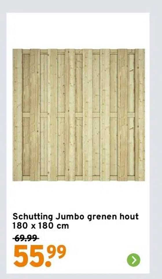 Schutting Jumbo grenen hout 180 x 180 cm