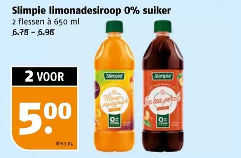 Slimpie limonadesiroop 0% suiker