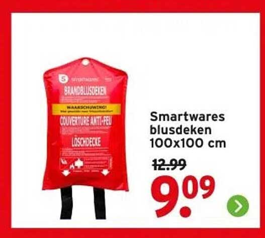 Smartwares blusdeken 100x100 cm