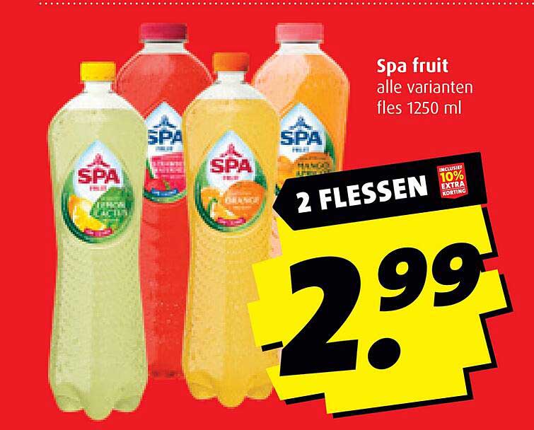 Spa fruit alle varianten fles 1250 ml