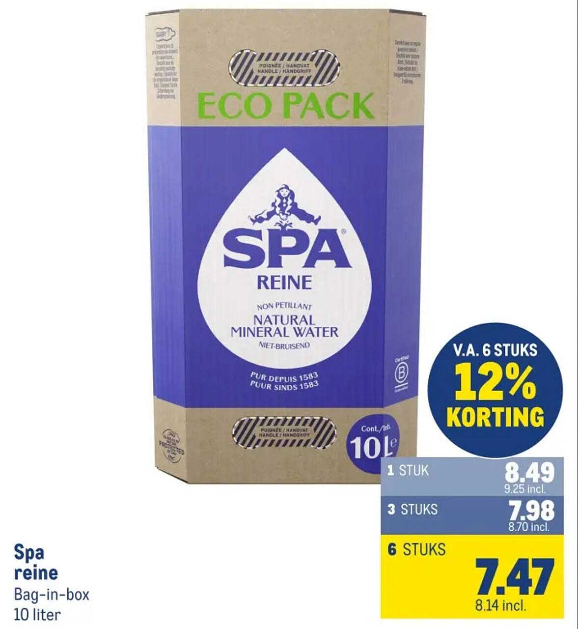 Spa reine Bag-in-box 10 liter