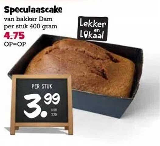 Speculaascake van bakker Dam per stuk 400 gram