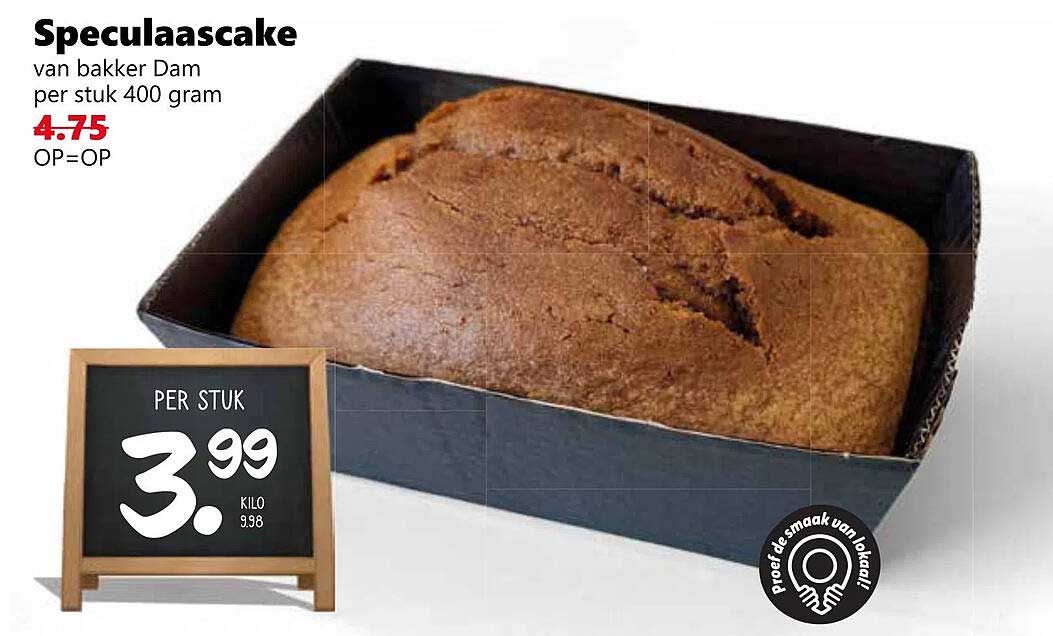 Speculaascake van bakker Dam per stuk 400 gram
