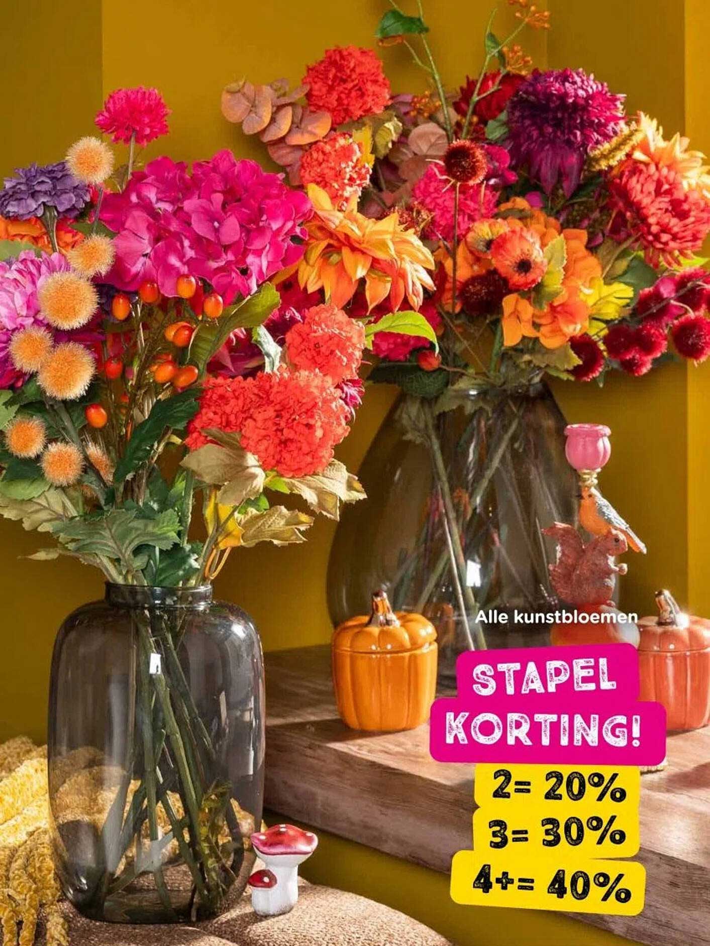 Stapelkorting op alle kunstbloemen!