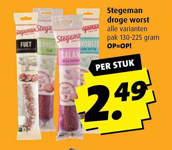Stegeman droge worst