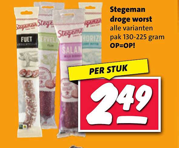 Stegeman droge worst