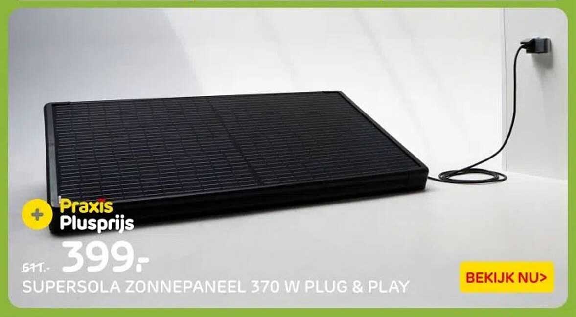 SUPERSOLA ZONNEPANEEL 370 W PLUG & PLAY