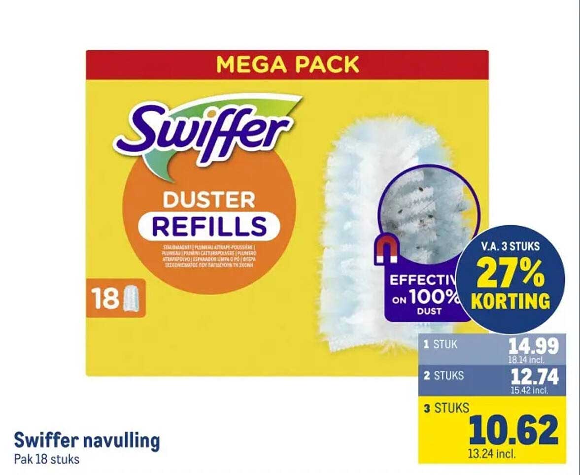 Swiffer navulling Pak 18 stuks