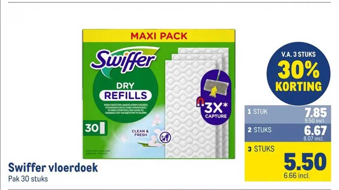 Swiffer vloerdoek Pak 30 stuks