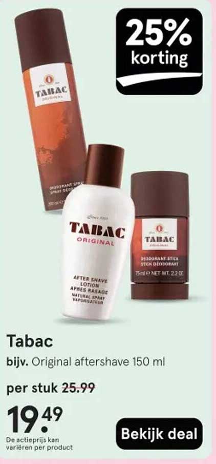 Tabac bijv. Original aftershave 150 ml