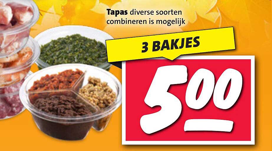 Tapas diverse soorten combineren is mogelijk