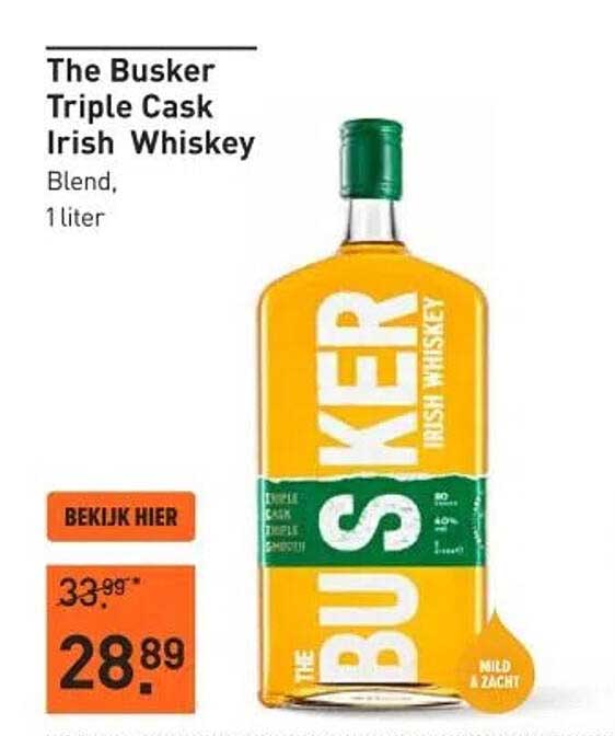 The Busker Triple Cask Irish Whiskey