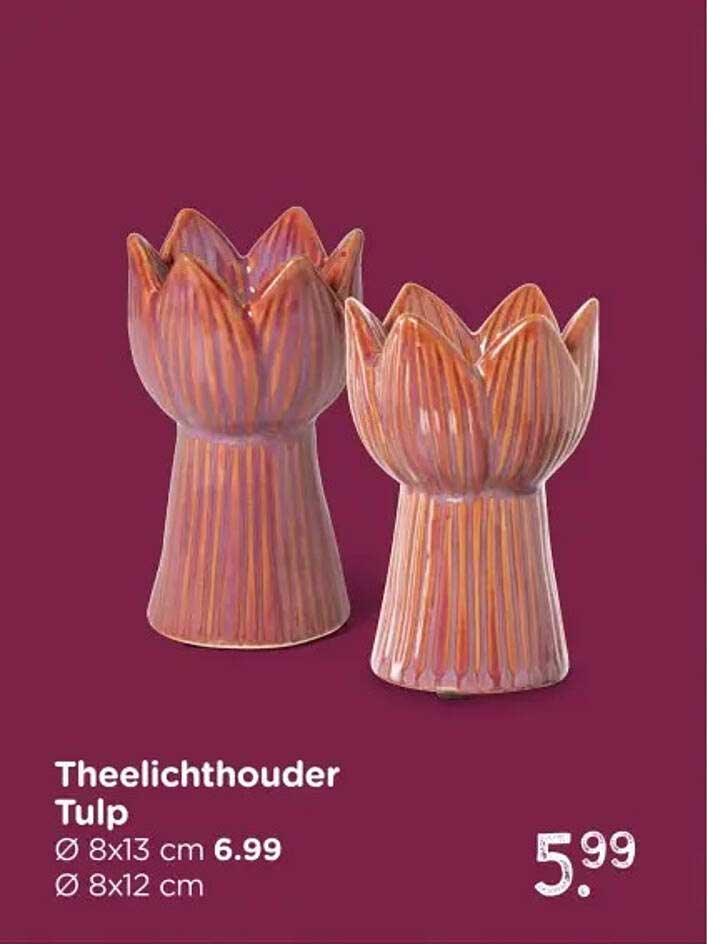 Theelichthouder Tulp