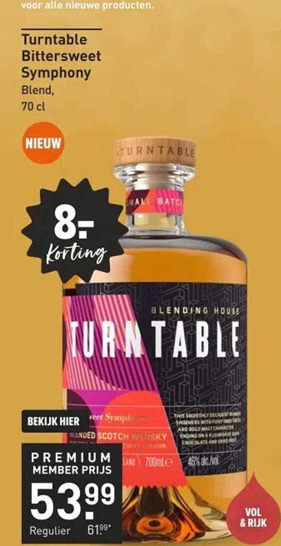 Turntable Bittersweet Symphony Blend, 70 cl