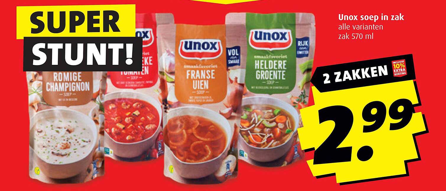 Unox soep in zak alle varianten zak 570 ml